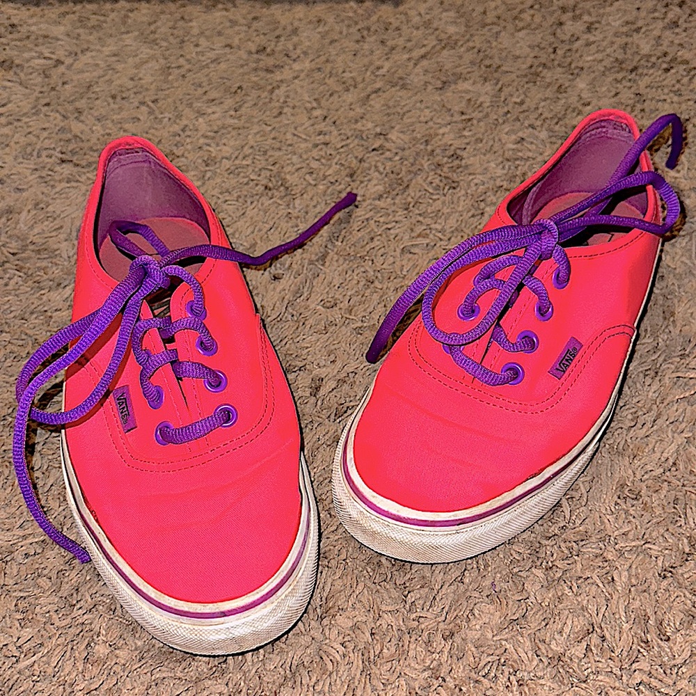 Vans tcho neon pink skate shoes
